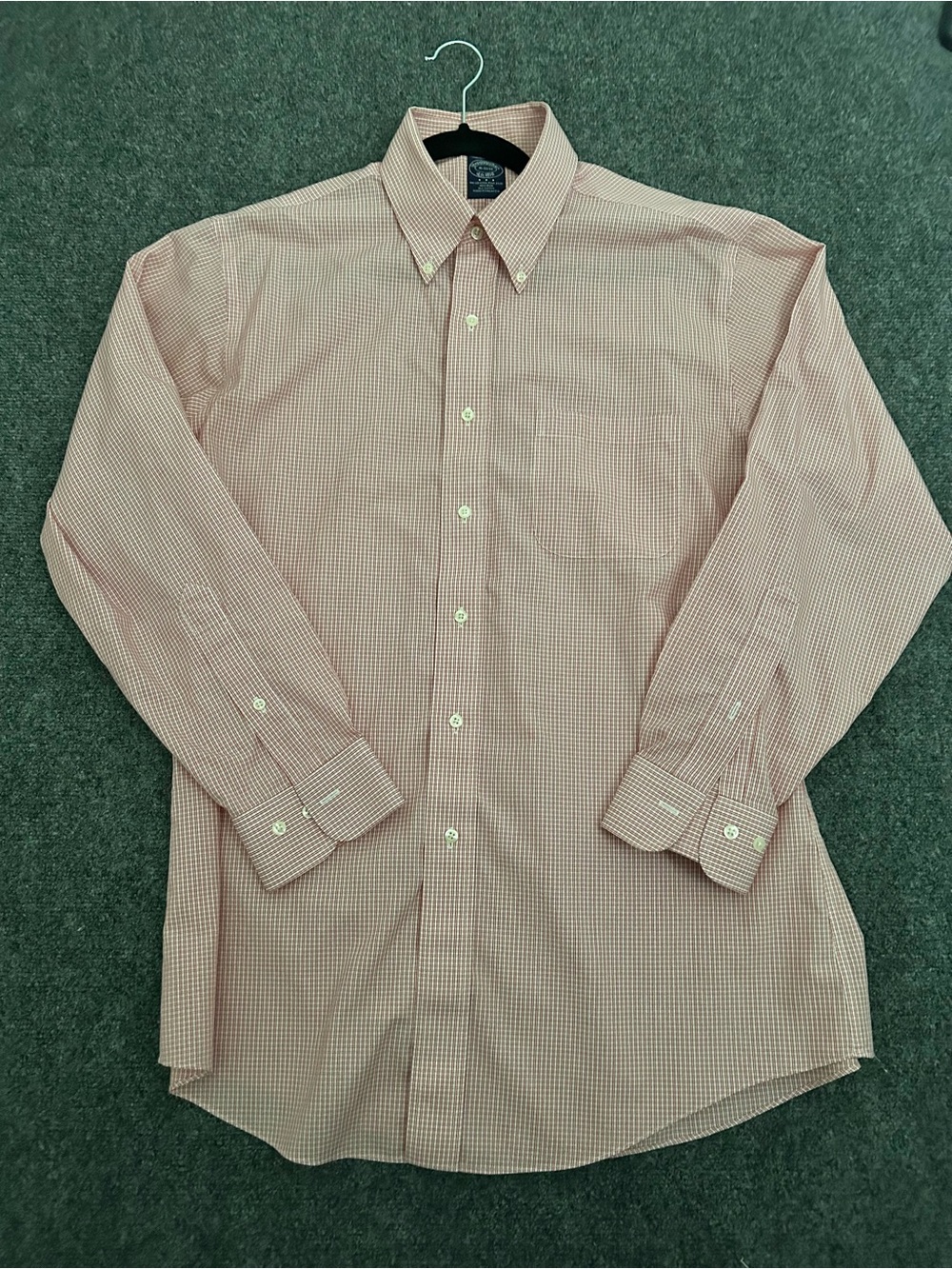 Brooks Brothers Red and White Check Button-Down Shirt. 1st Pic True Color
